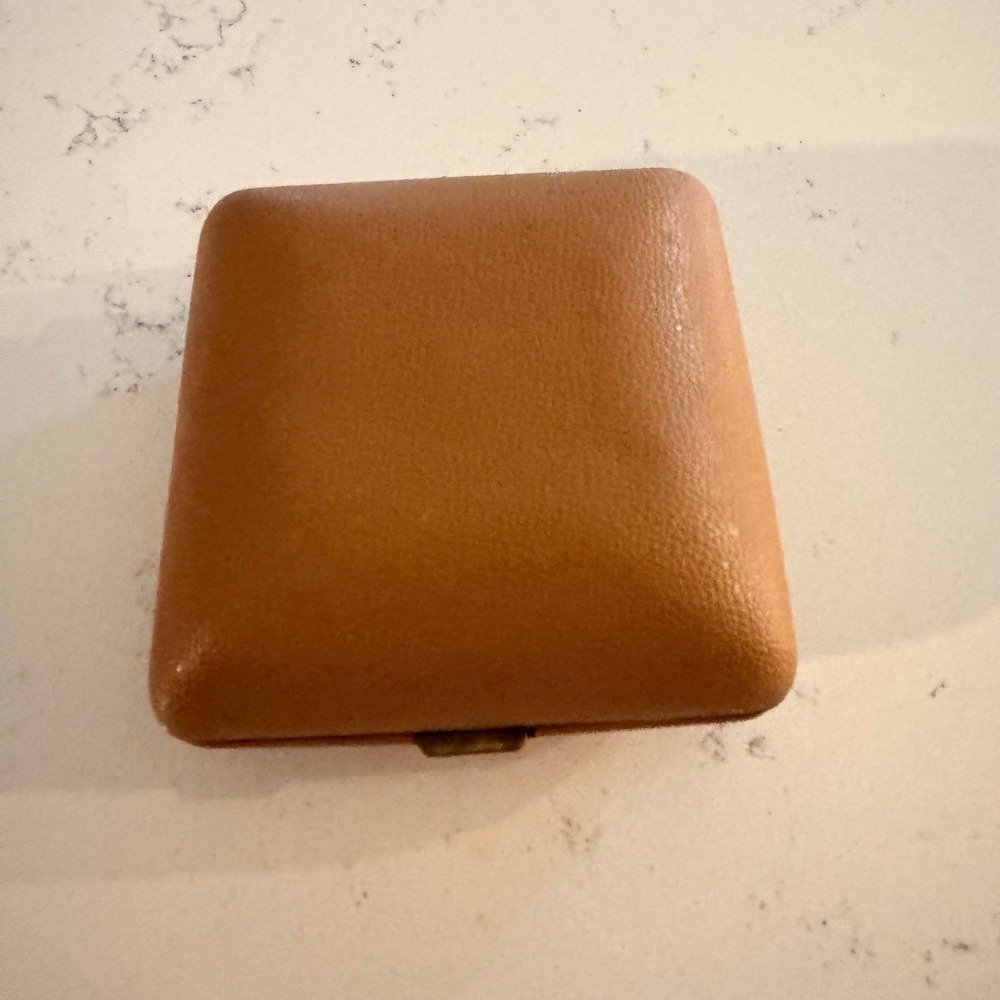 Vintage Phinney-Walker Travel Alarm Clock Tan Folding Case Made in Japan MCM